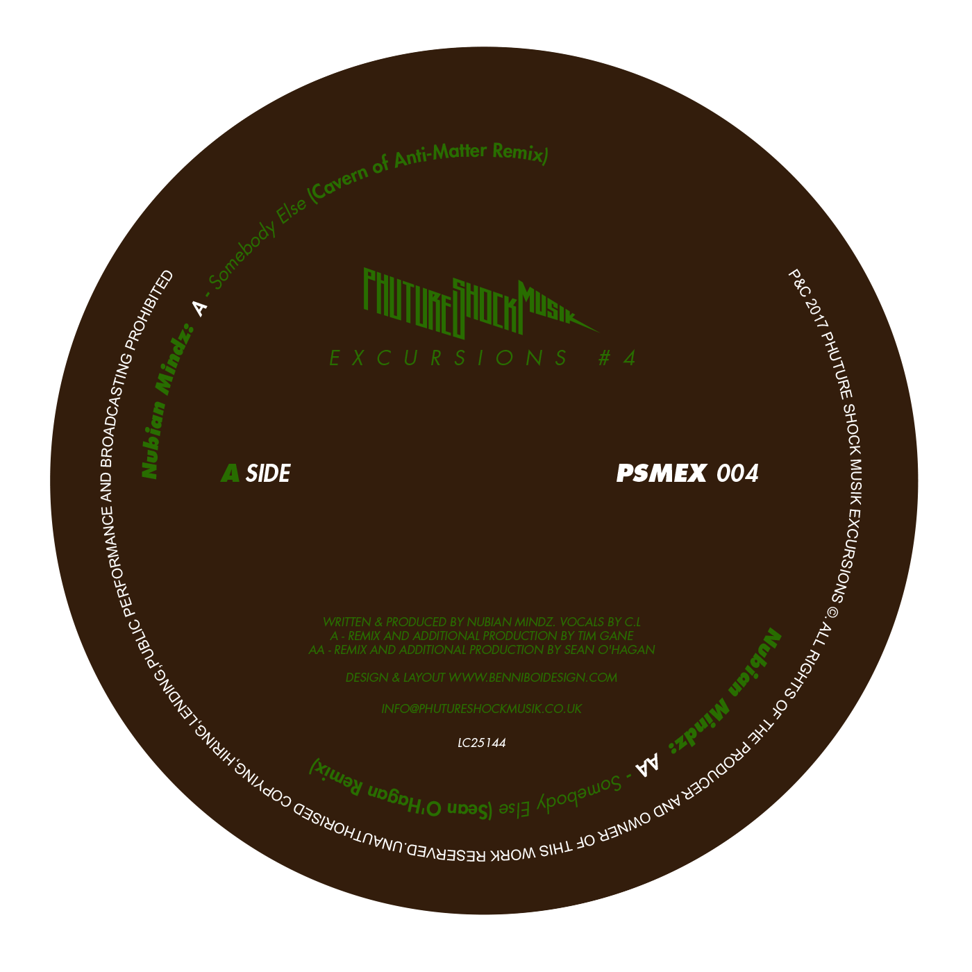 NUBIAN MINDZ - SOMEBODY ELSE (SEAN OHAGAN REMIX)(PHUTURE SHOCK MUSIK)